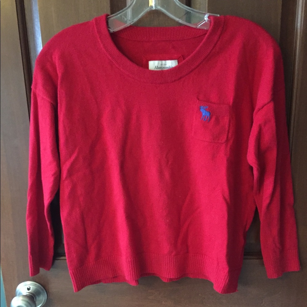Abercrombie red cropped sweater